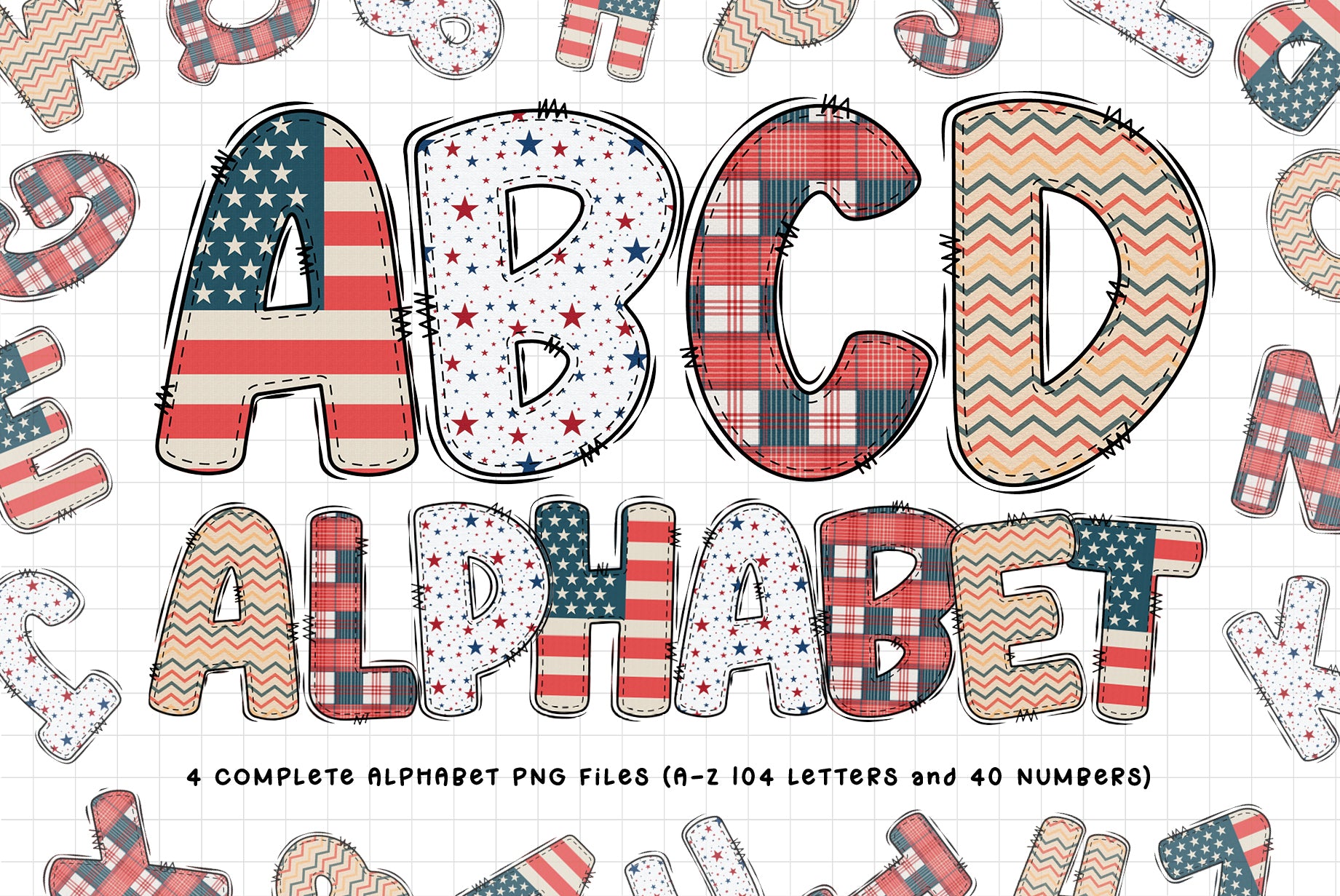 Retro 4th of July PNG