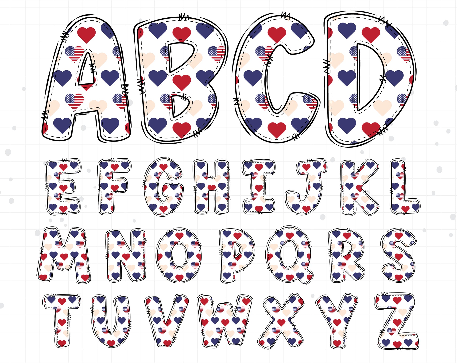 Red Whit Blue PNG Sublimation