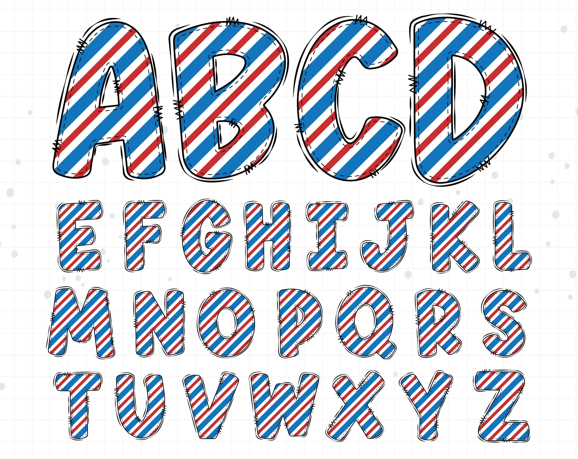 4th of july alphabet letters