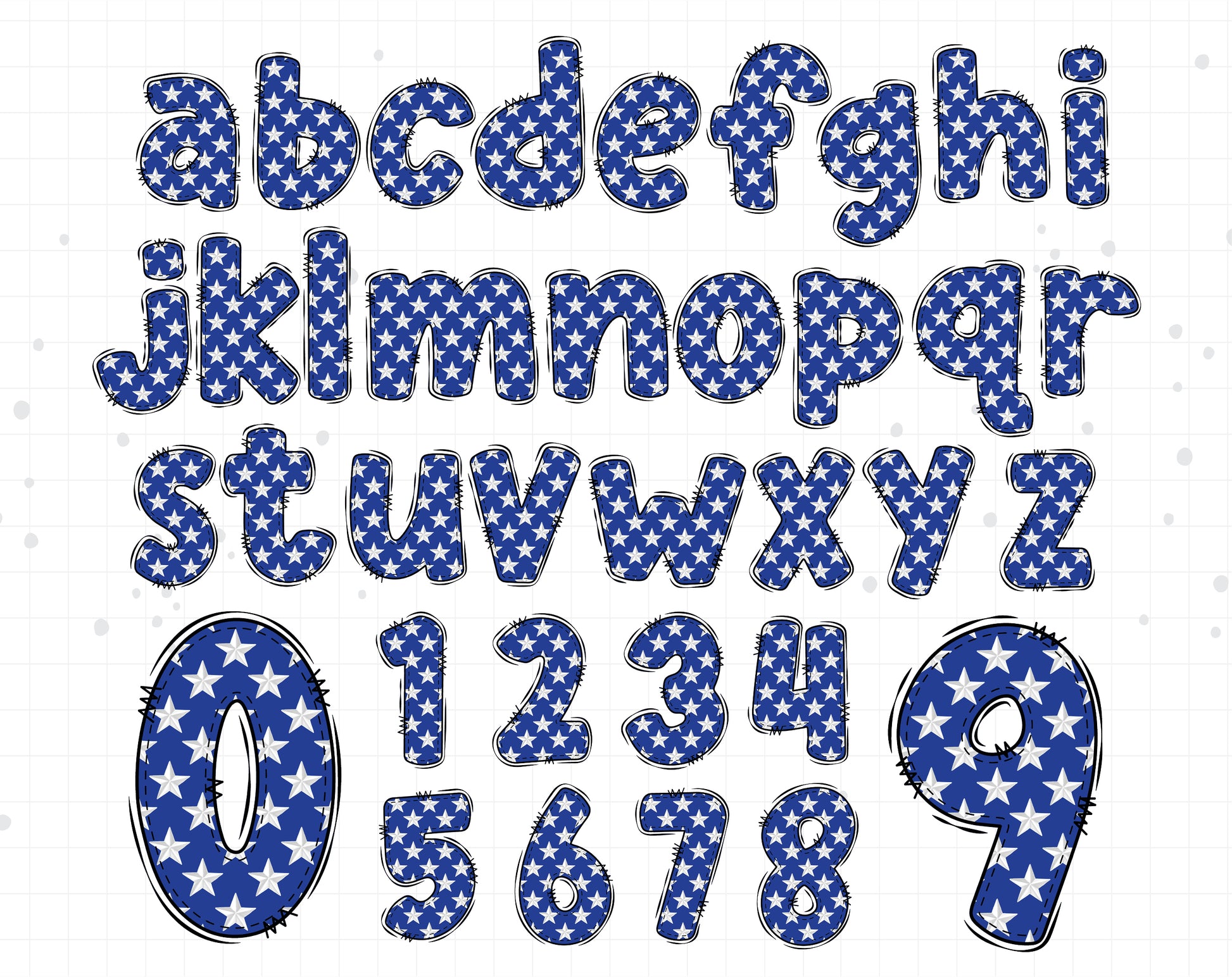 4th of July Alphabet Letters