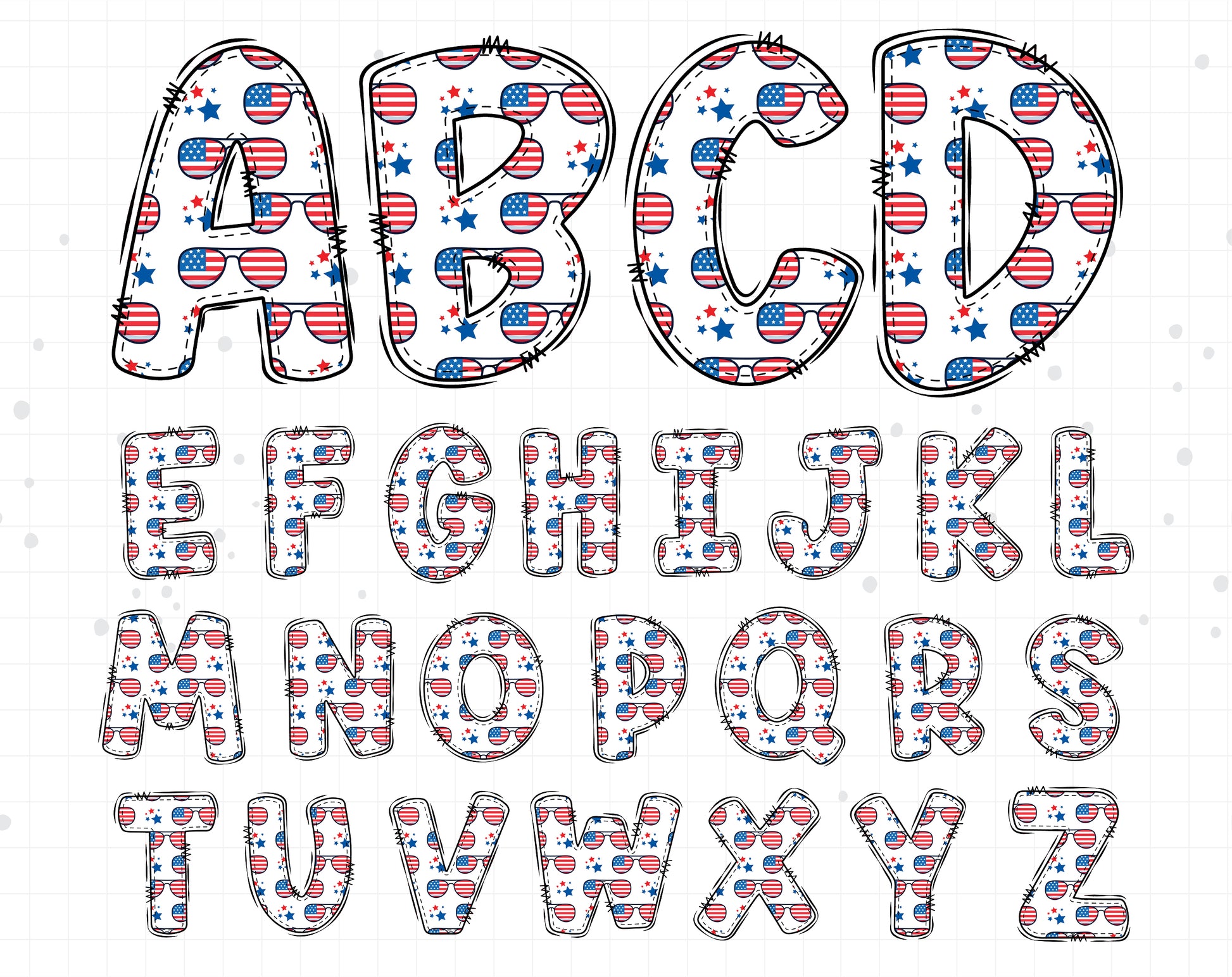 USA Flag PNG Sublimation