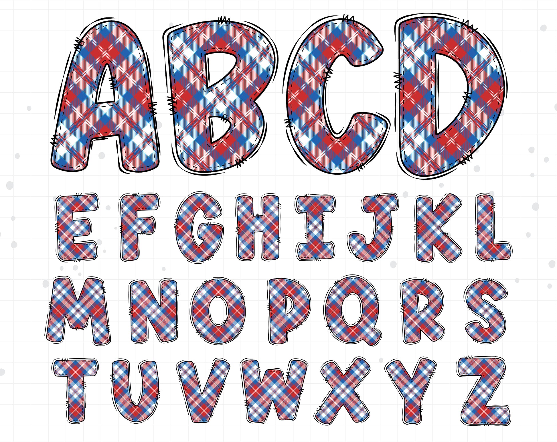4th of july alphabet letters