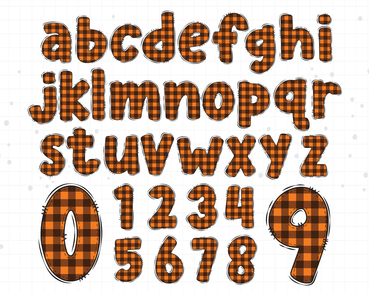 Plaid Halloween Alphabet