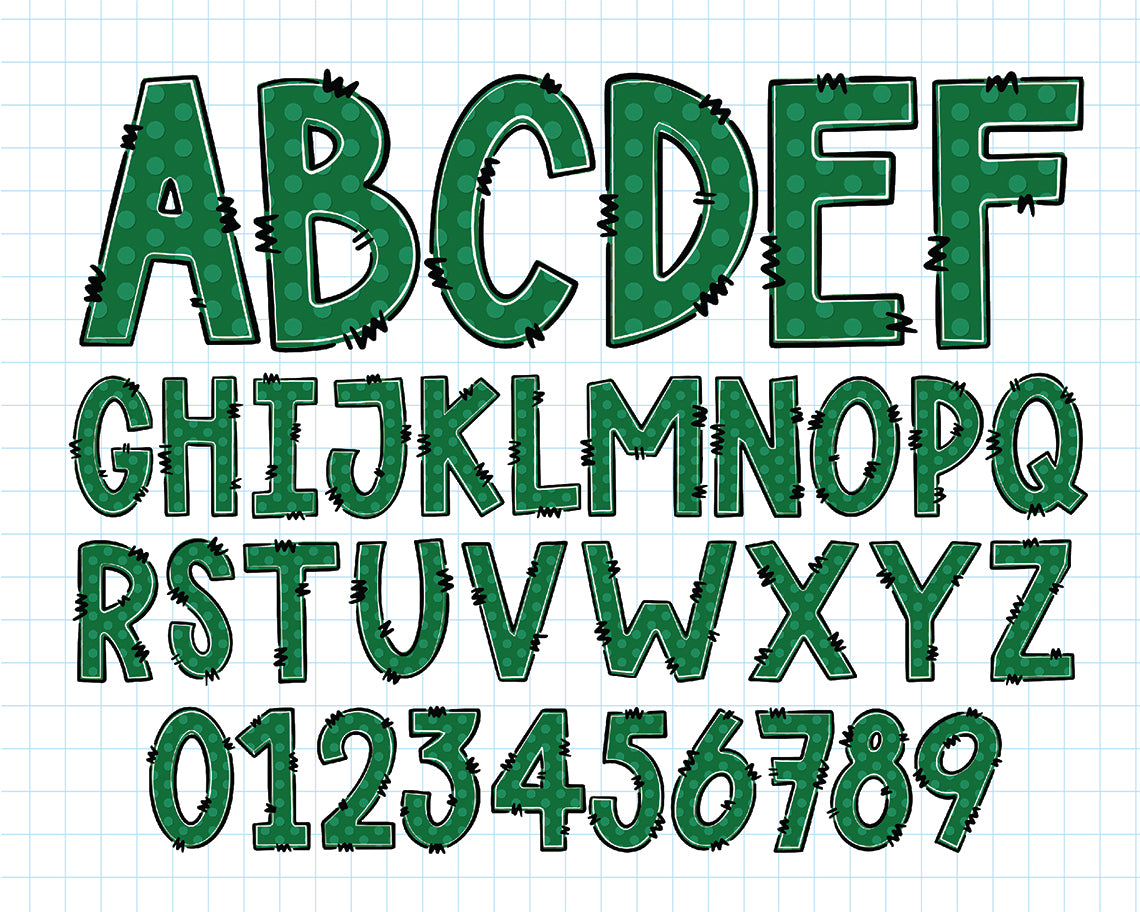 American Football Alphabet Letters