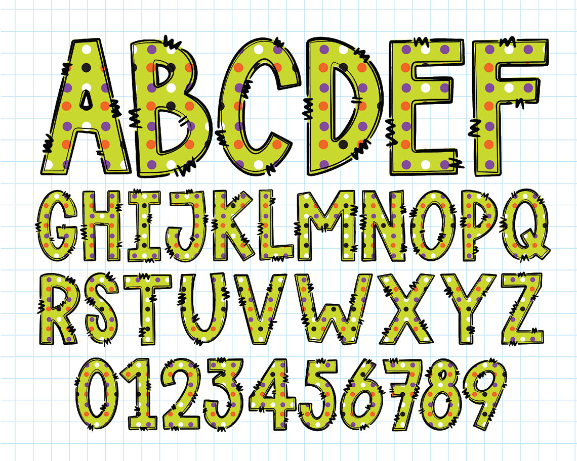 Halloween Alphabet PNG