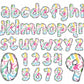 rainbow doodle alphabet letters