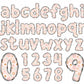 summer doodle letters png sublimation