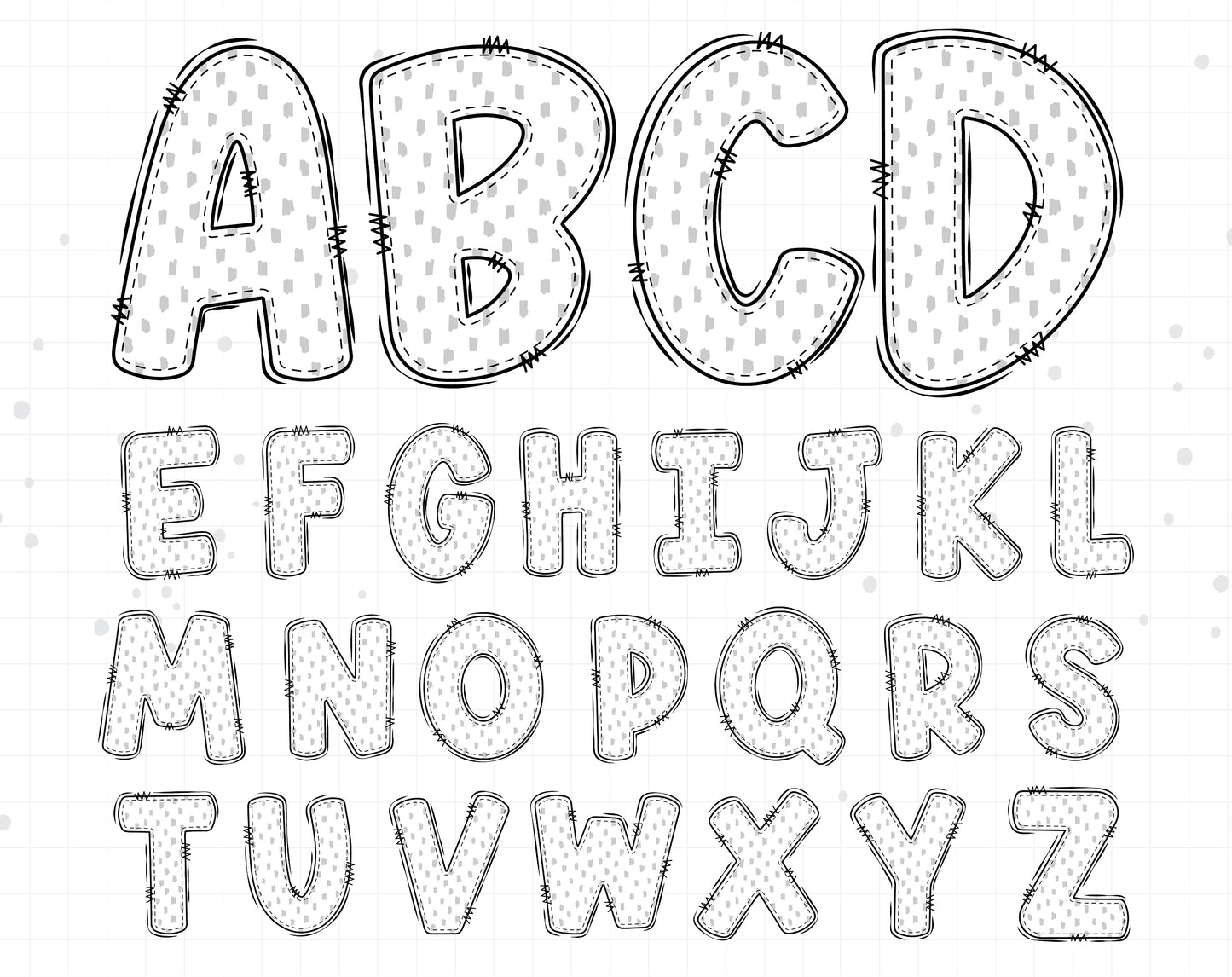 doodle alphabet letters