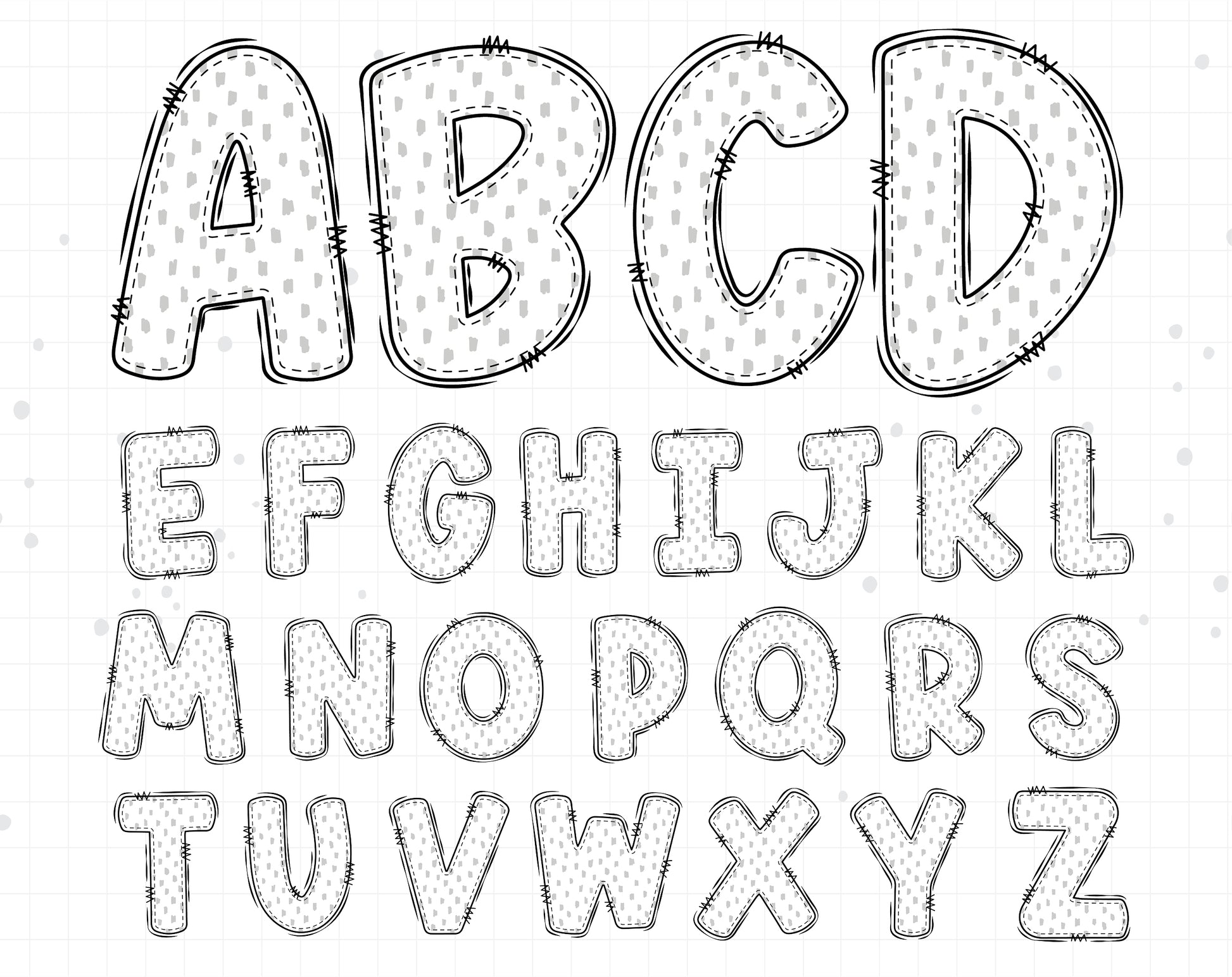 doodle alphabet letters