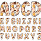 ice cream doodle alphabet letters