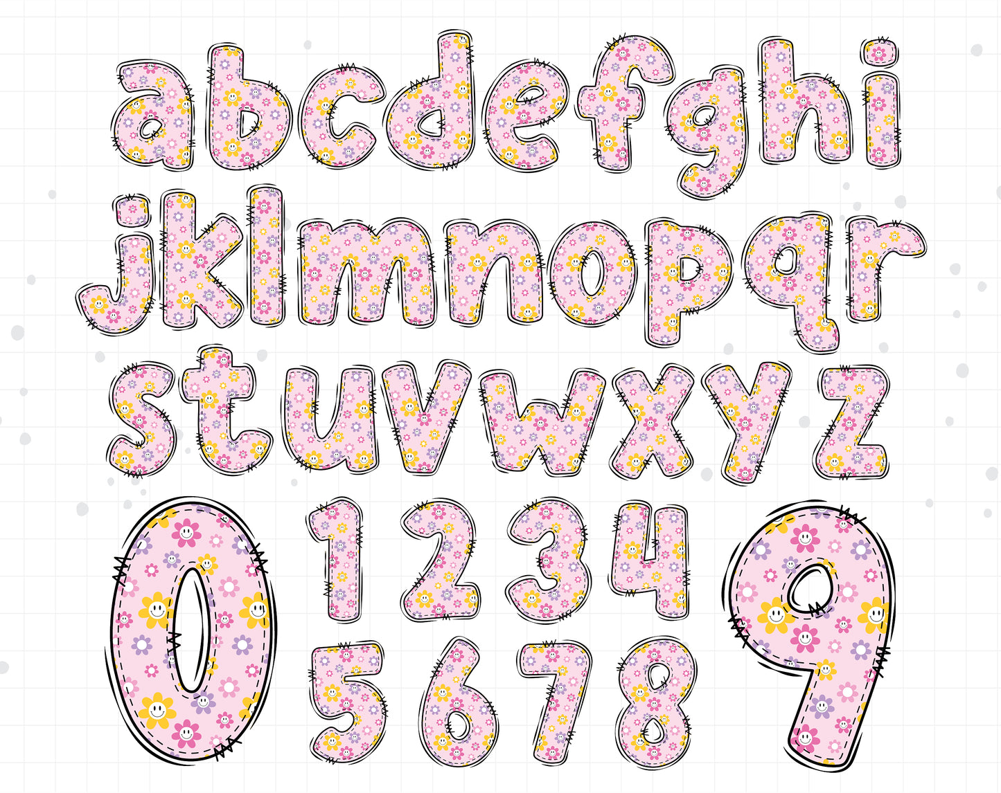 smiley alphabet letters