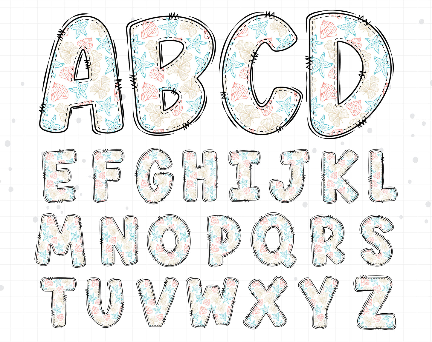 shellfish alphabet letters