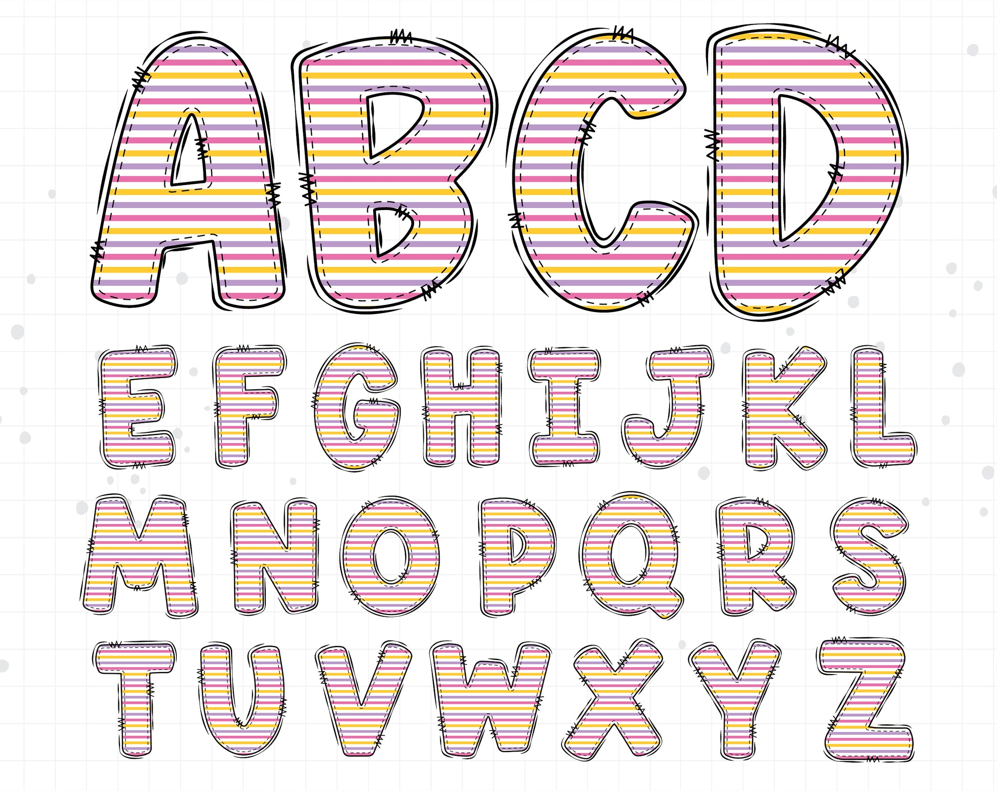 smiley alphabet letters