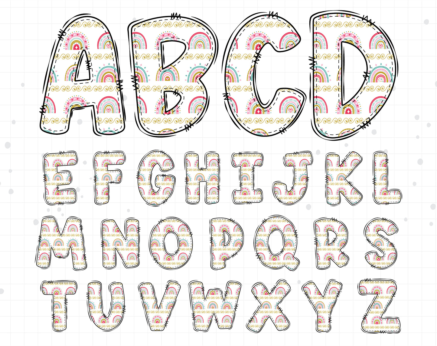 Rainbow Alphabet Letters