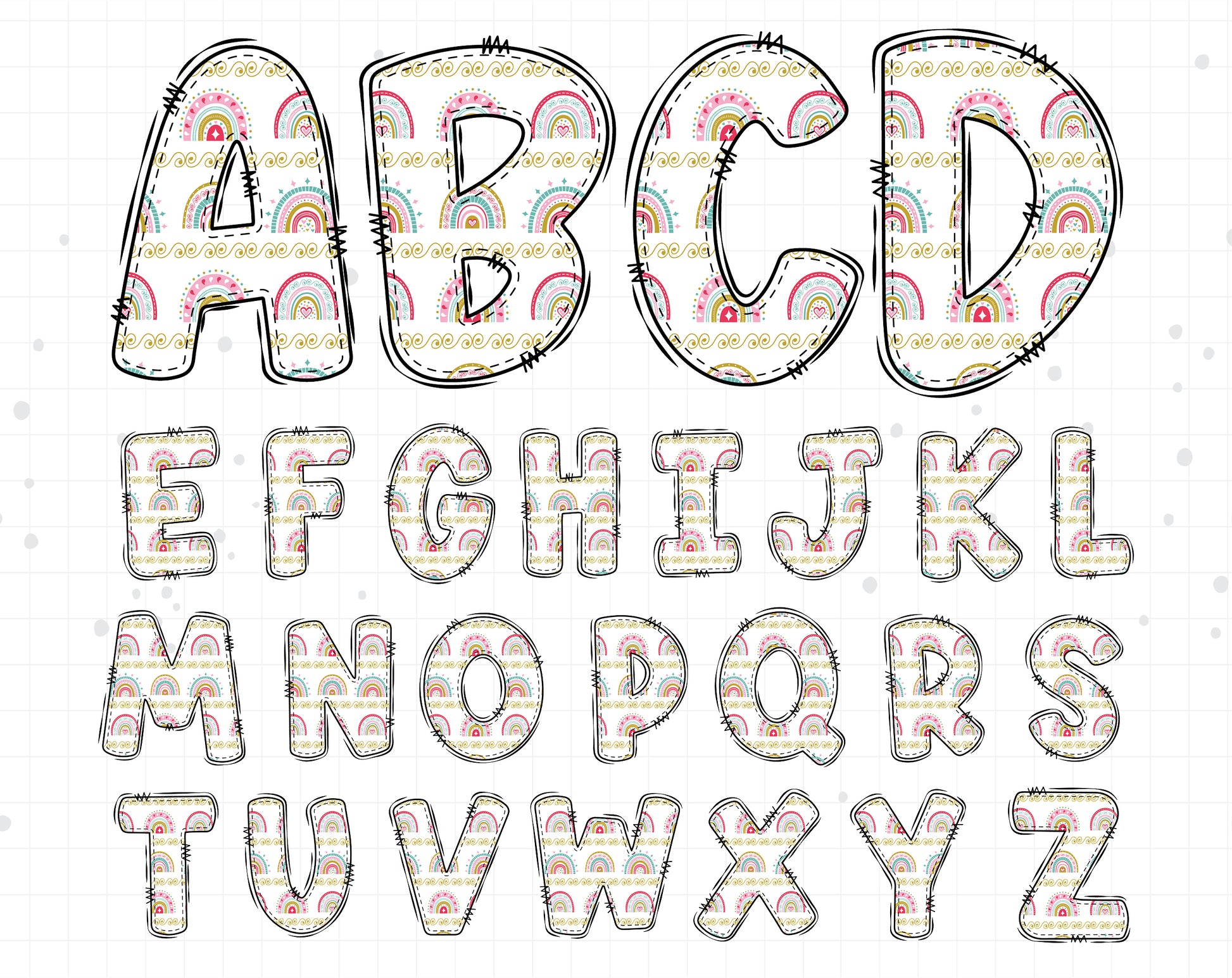 Rainbow Alphabet Letters