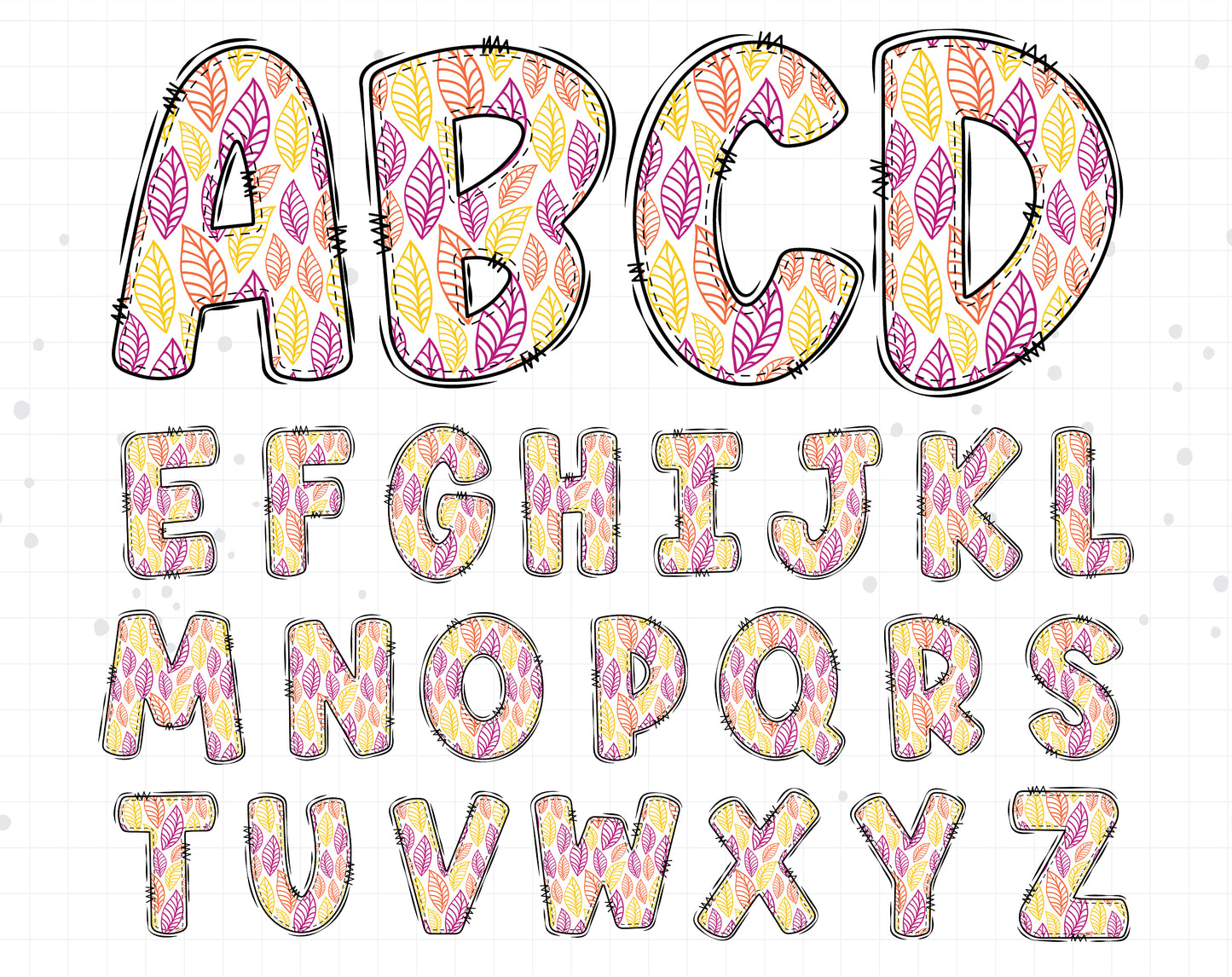 summer flower alphabet png