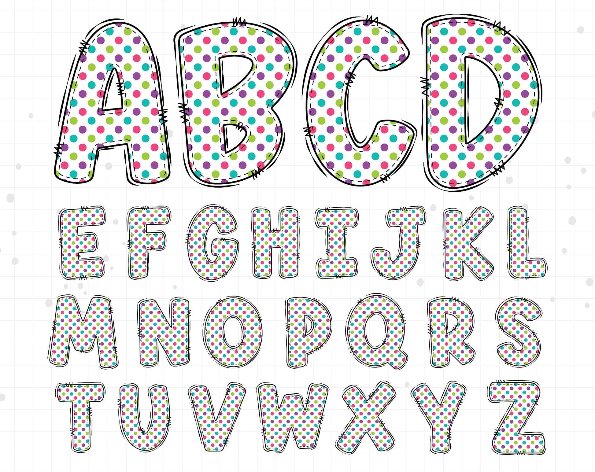 summer doodle letters