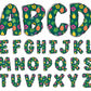 tropical doodle alphabet