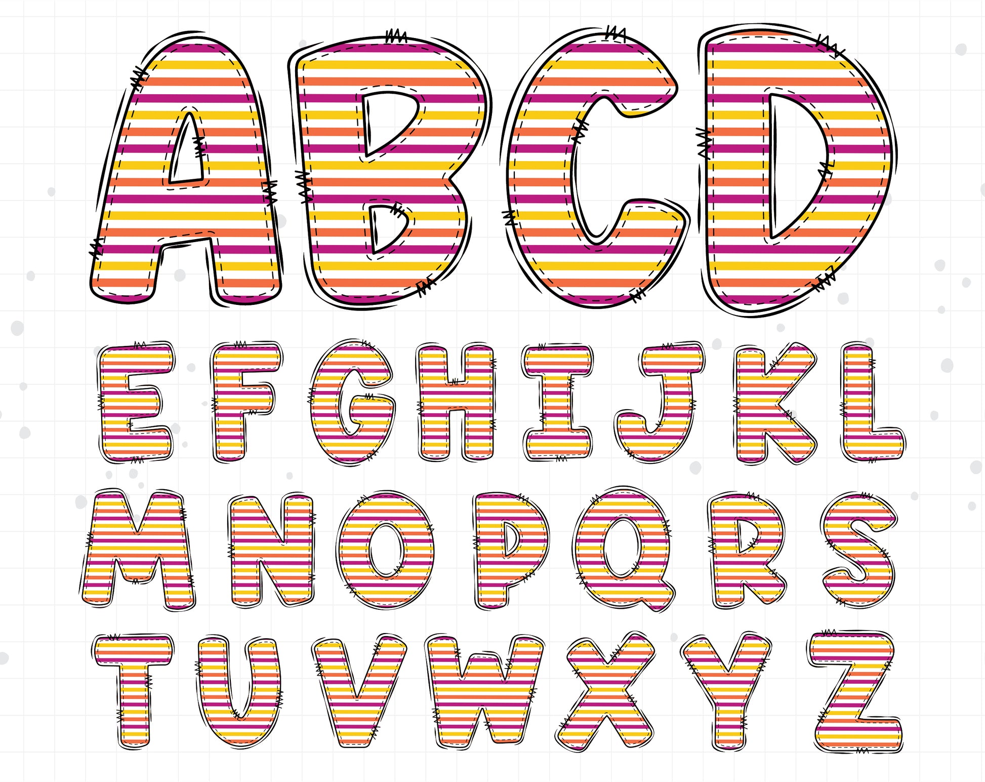 alphabet sublimation