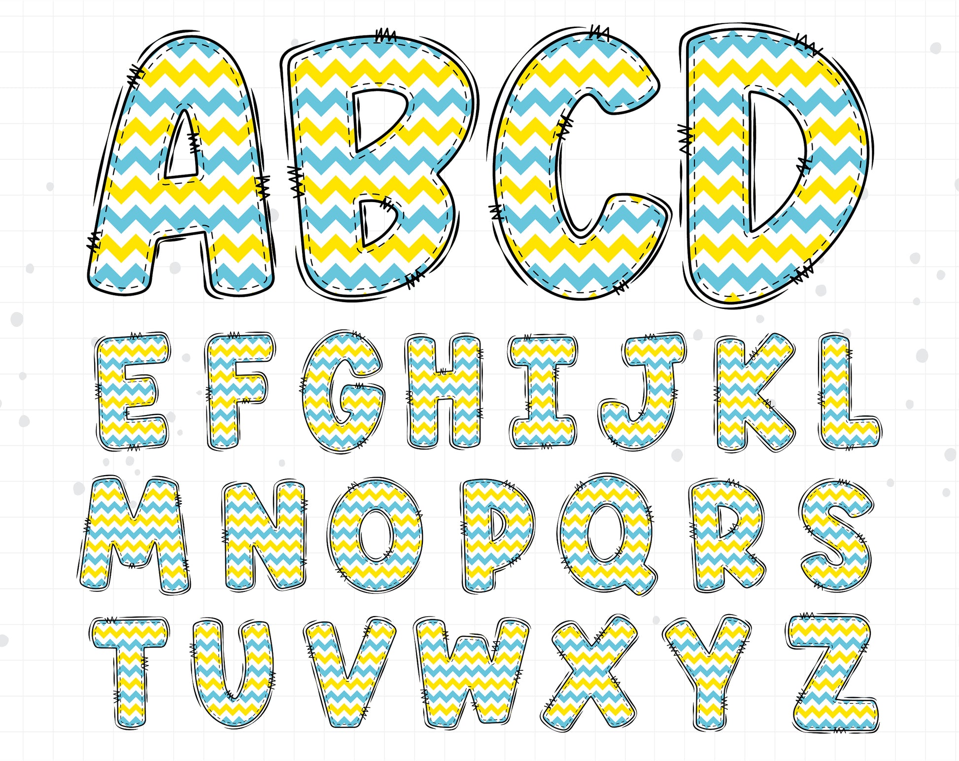 summer beach alphabet letters