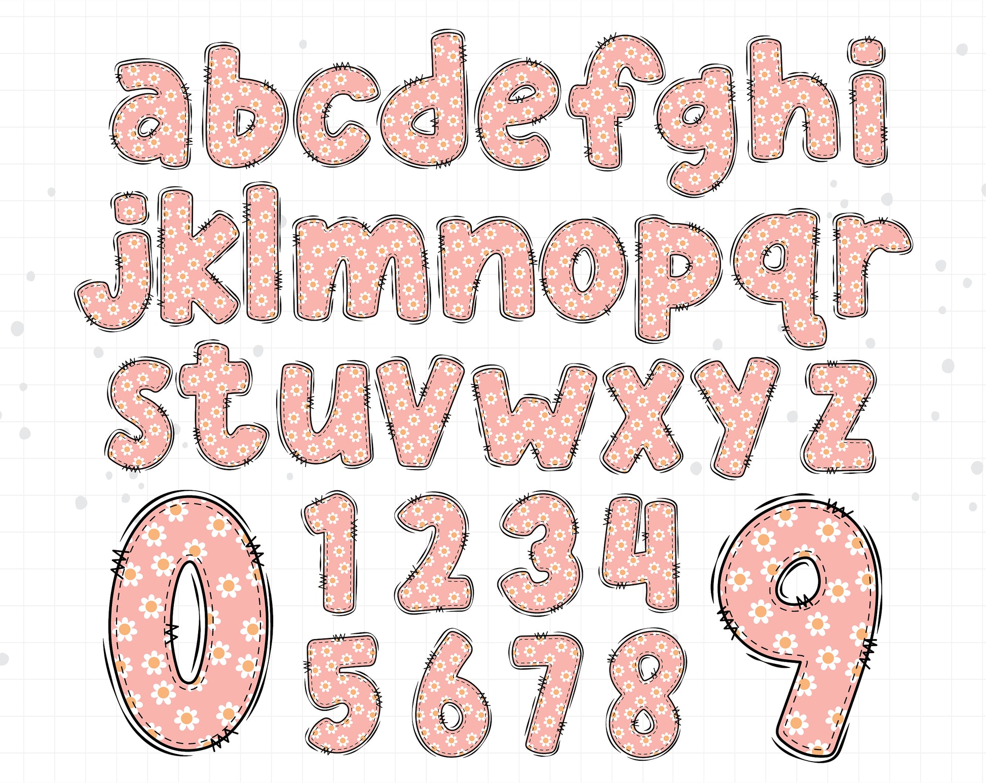 flower font png