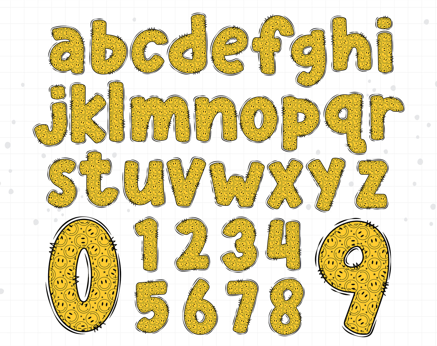 smiley face font