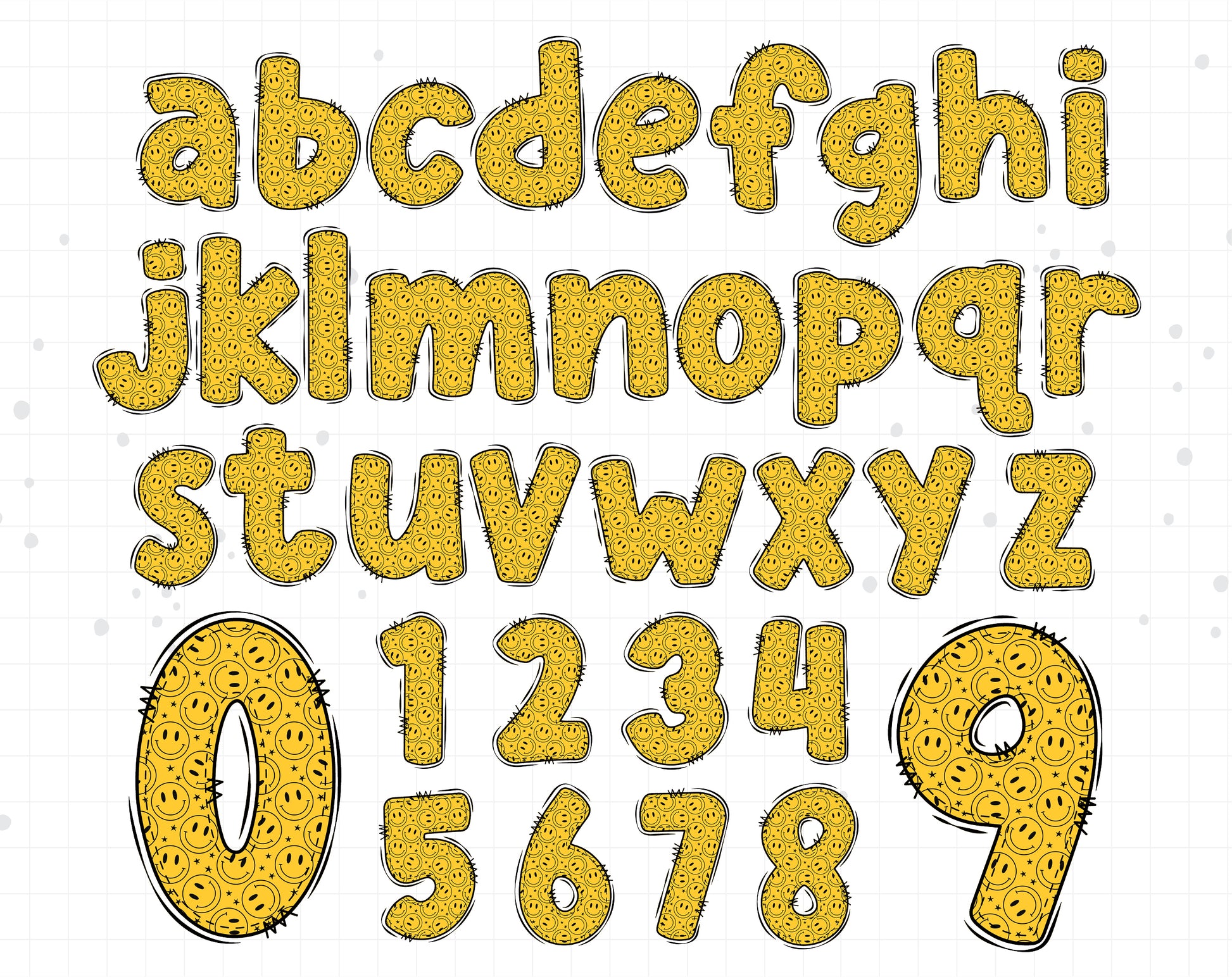 smiley face font