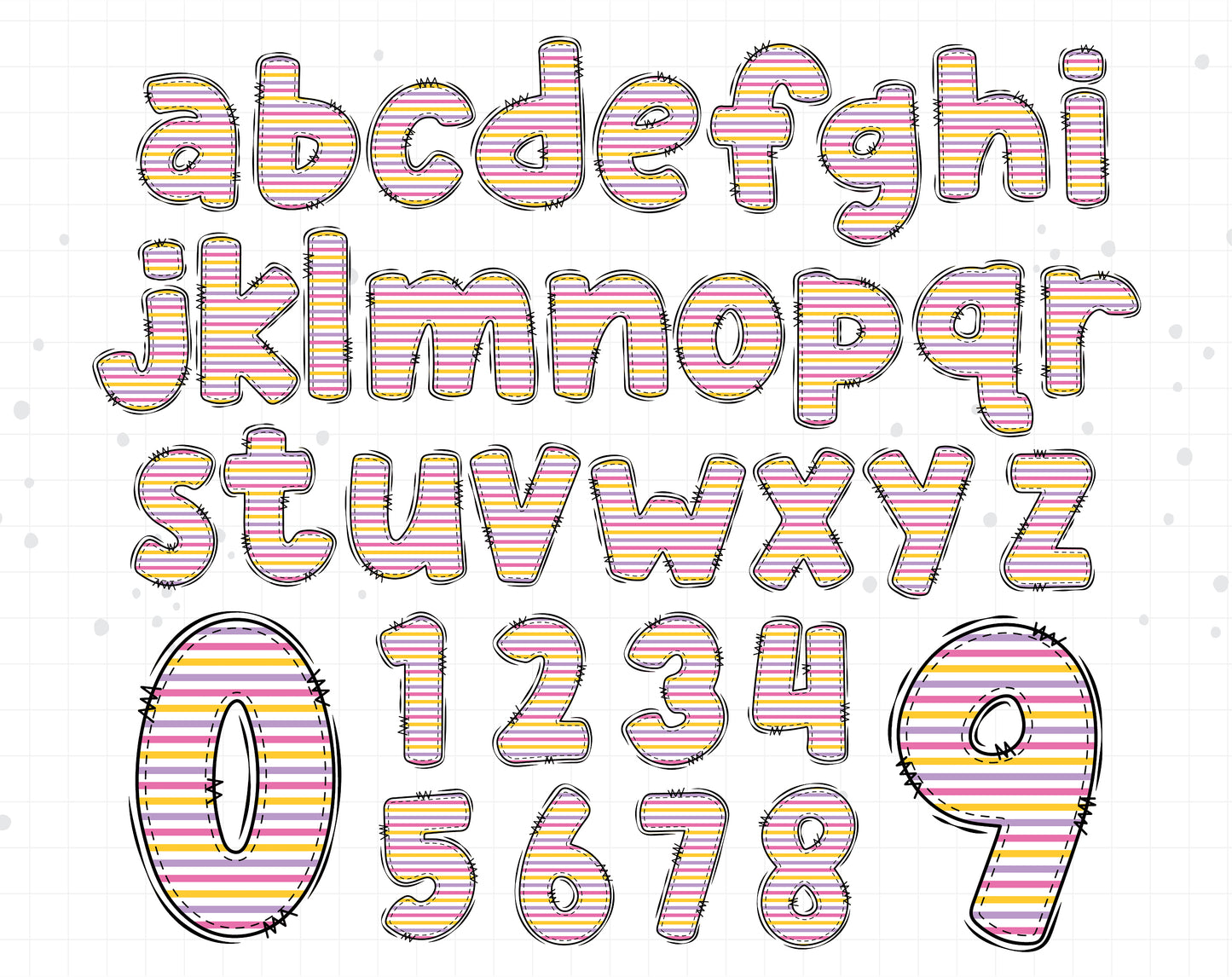 smiley alphabet letters