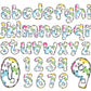 bright abstract doodle letters