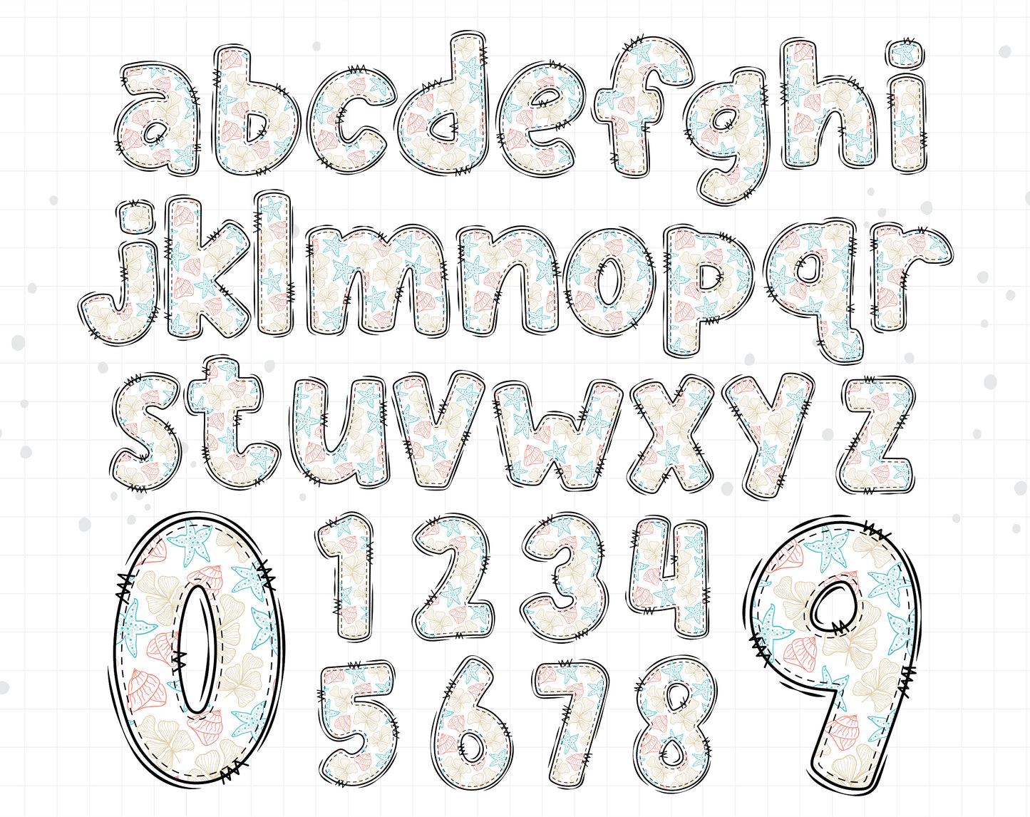 shellfish alphabet letters