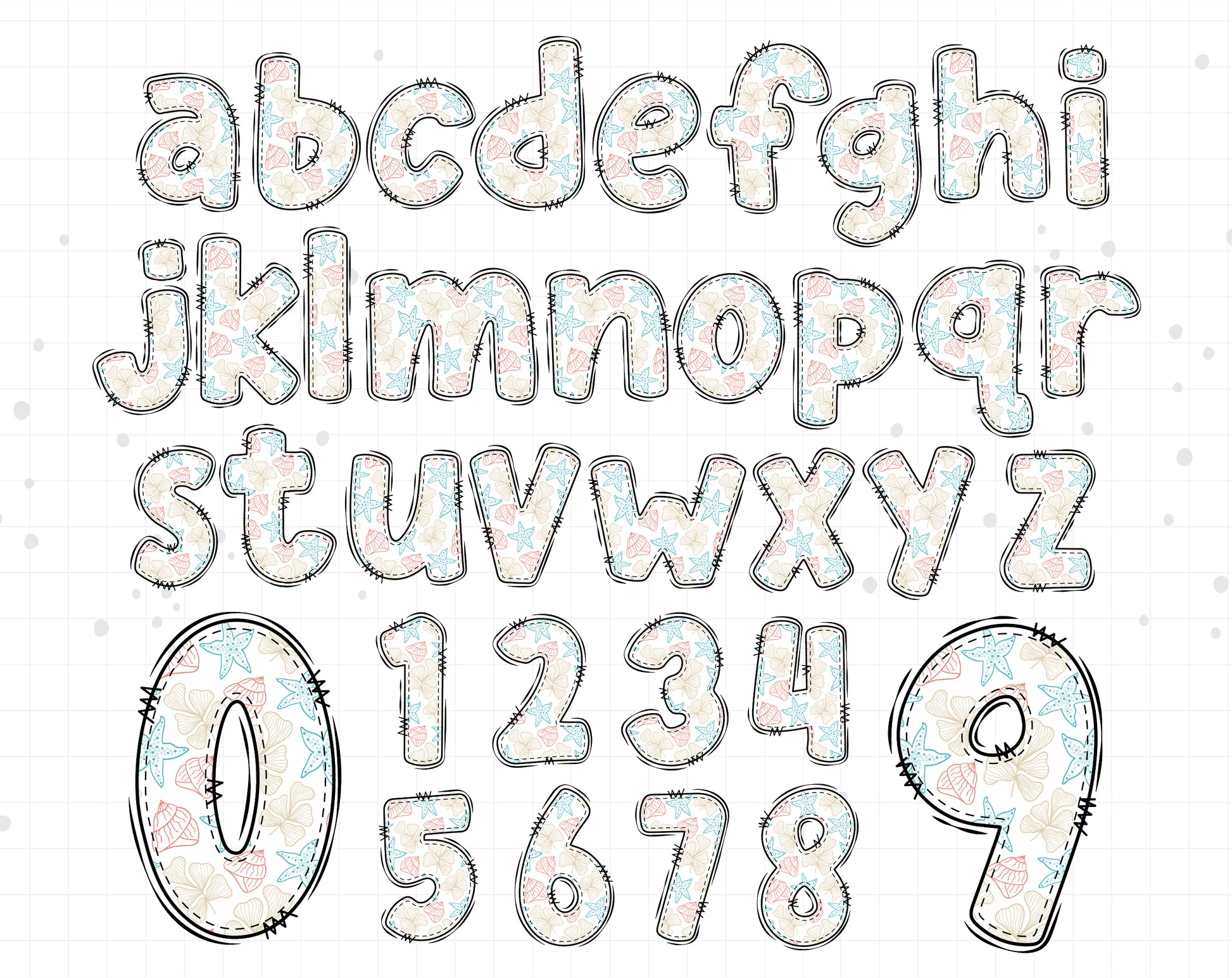 shellfish alphabet letters