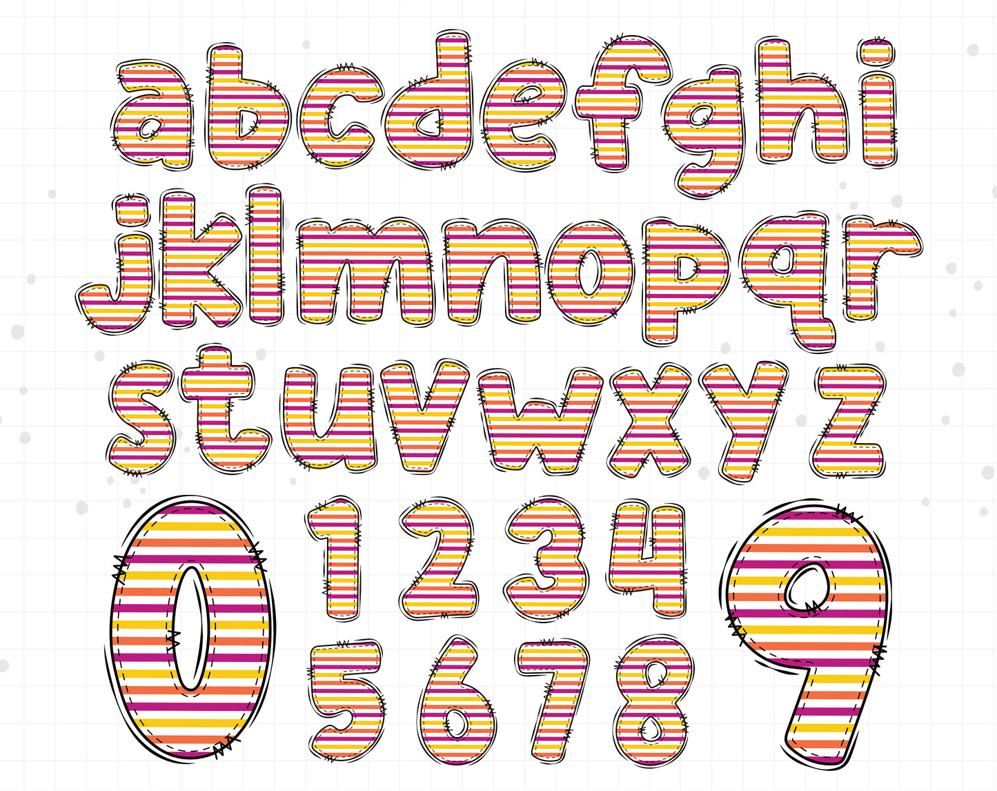 alphabet sublimation