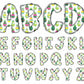 tropical doodle letters