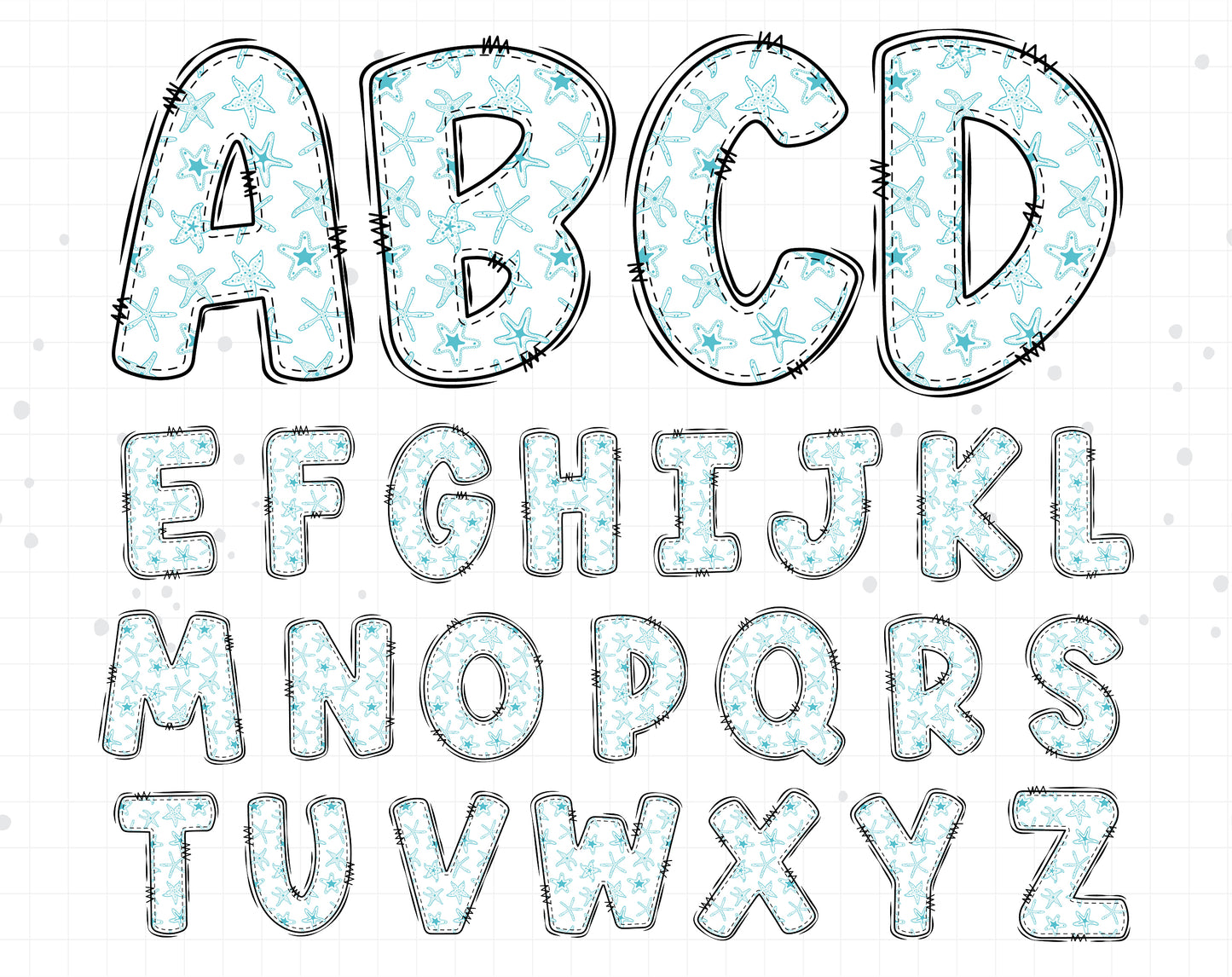 Seashell Alphabet Letters