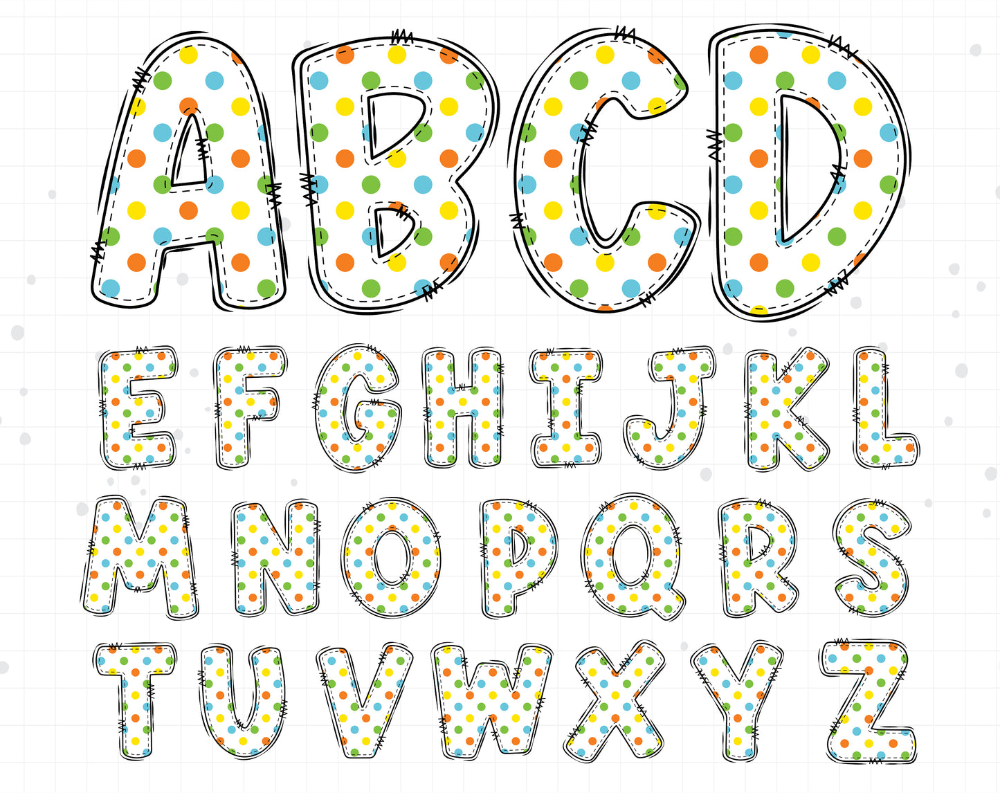 summer beach alphabet letters