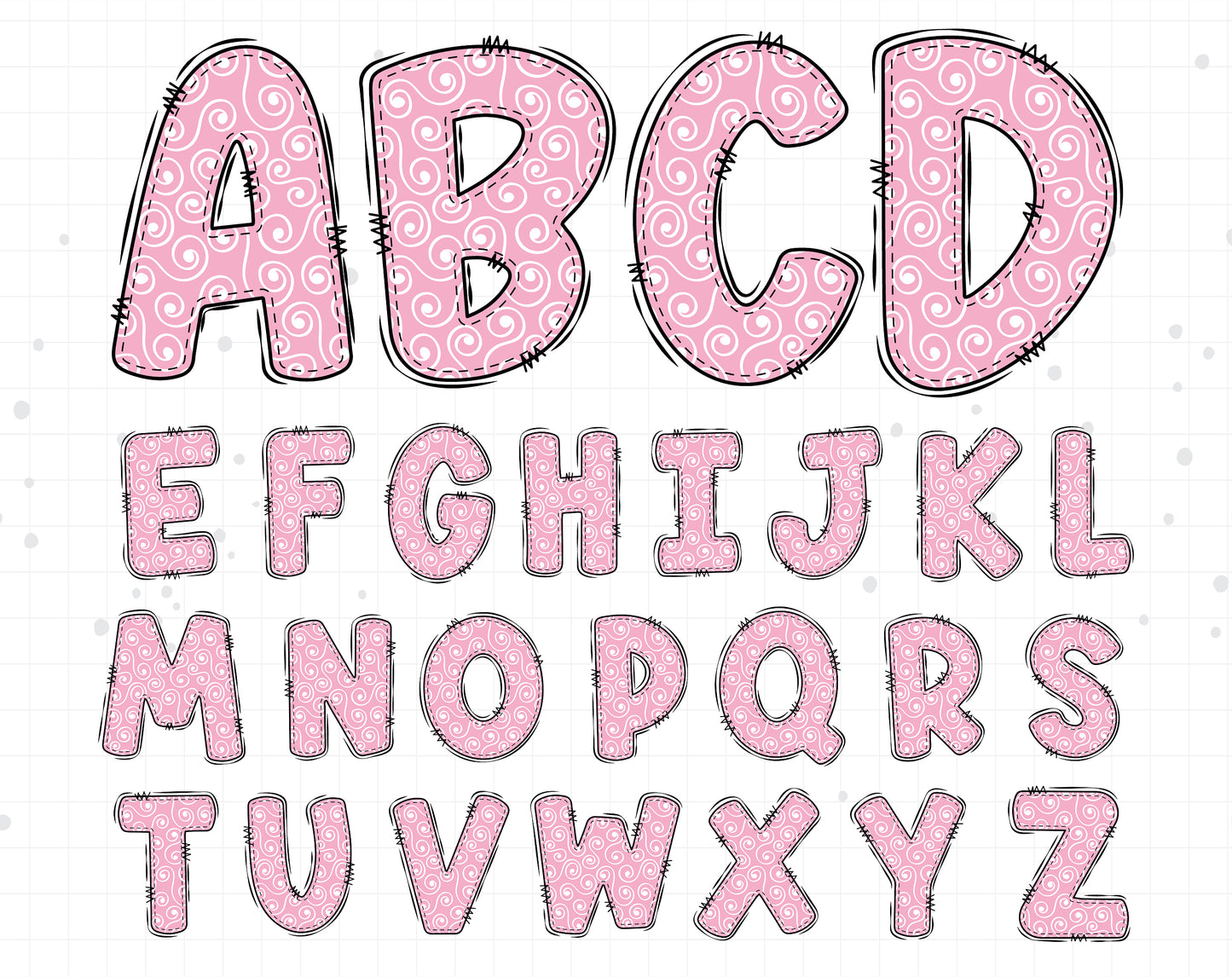 rainbow alphabet letters