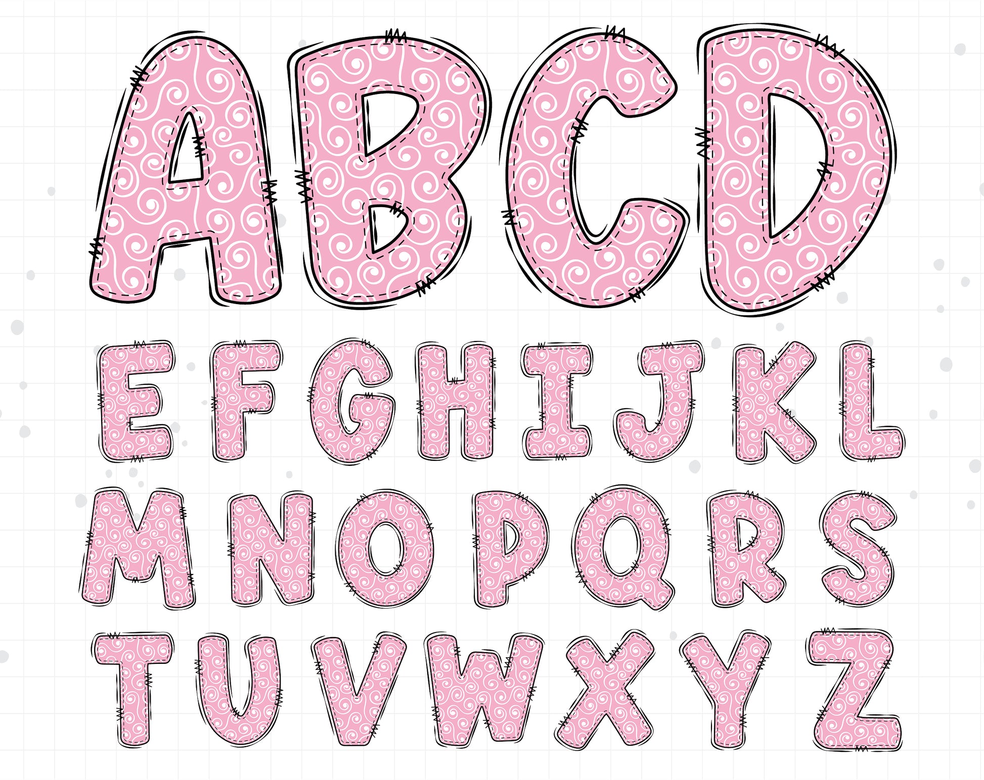 rainbow alphabet letters