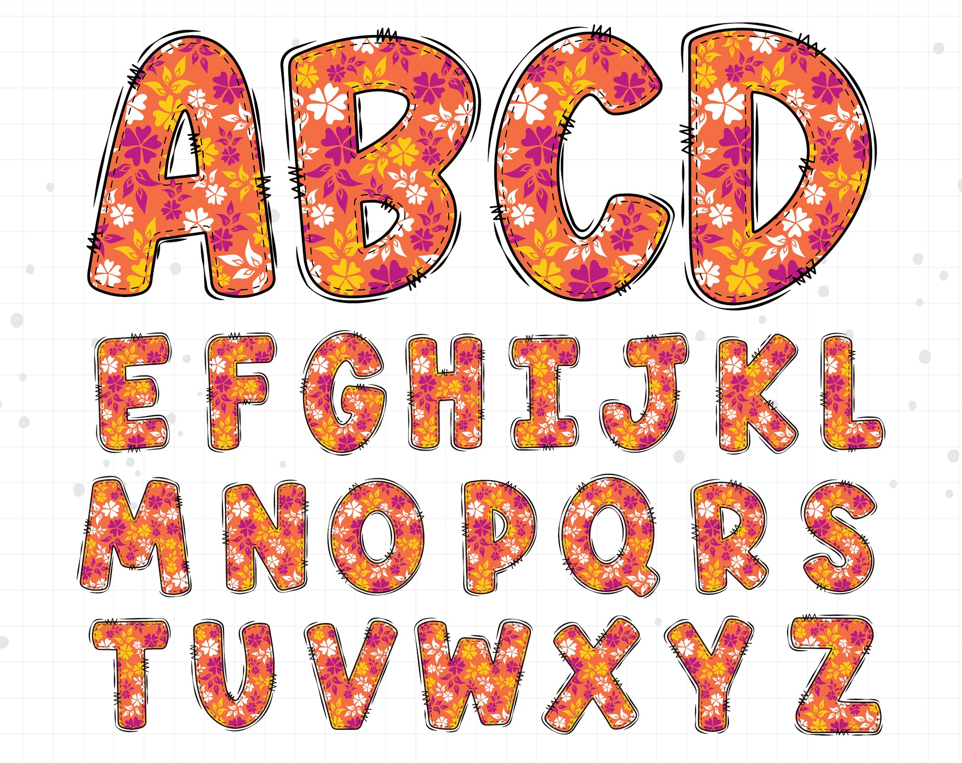 alphabet sublimation