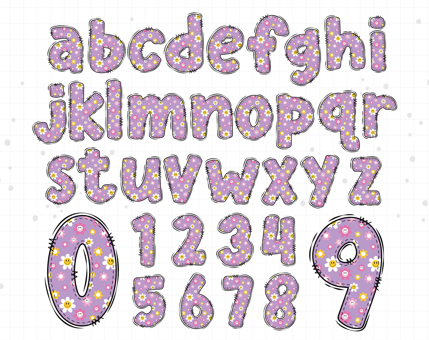 smiley alphabet letters