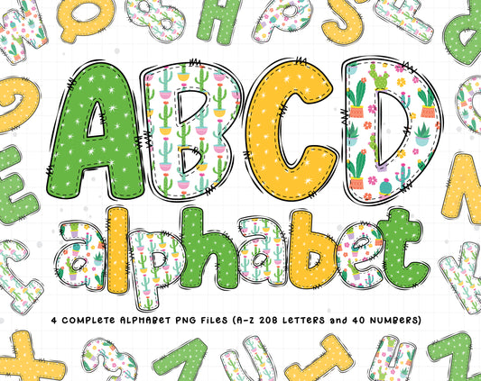 Cactus Alphabet Letters