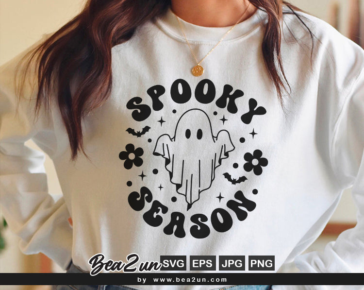 Spooky Season, Retro Holloween, Spooky Vibes SVG, Halloween Shirt SVG ...