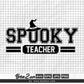 retro halloween teacher svg