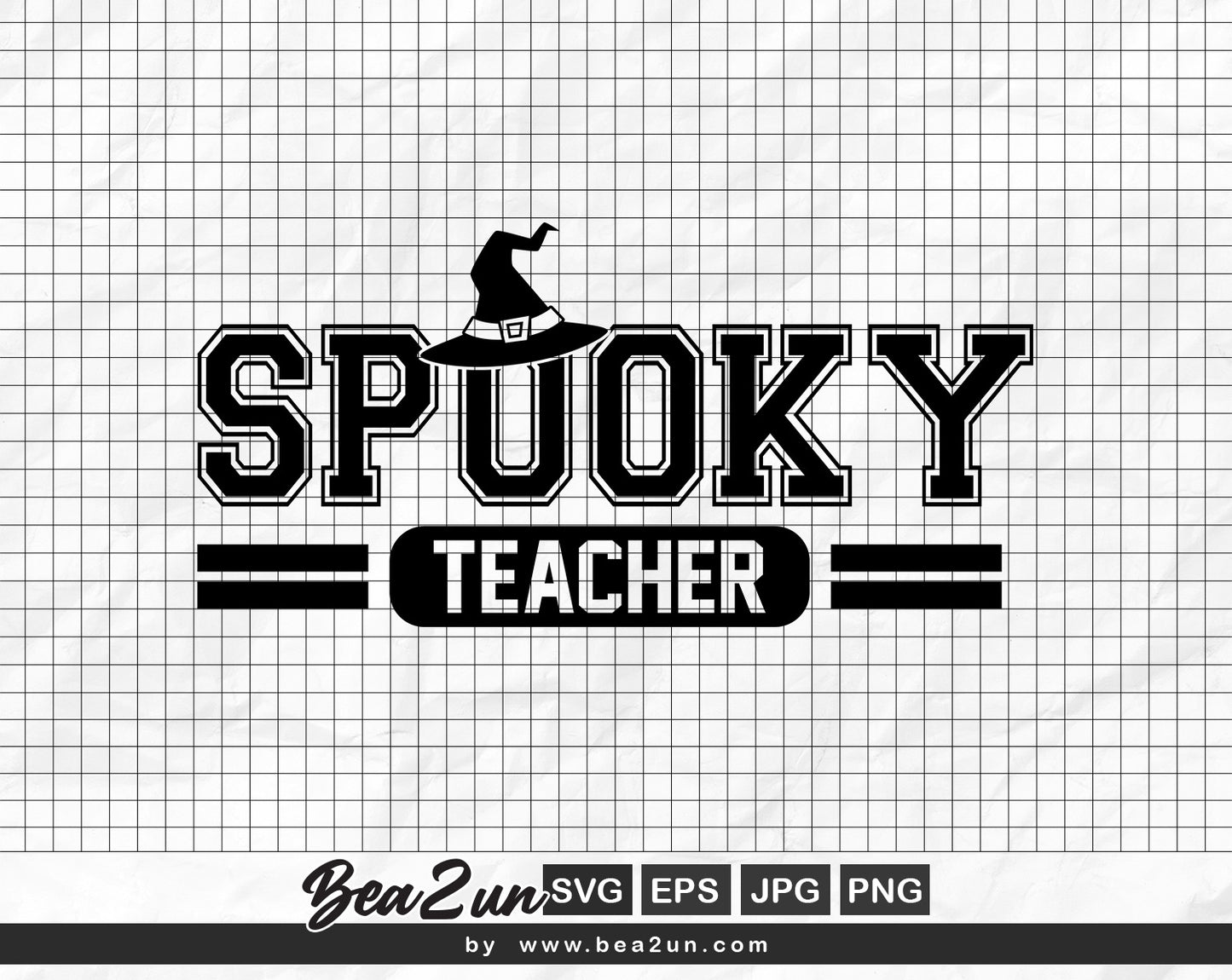 retro halloween teacher svg