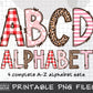 Valentine's Day Alphabet PNG Sublimation