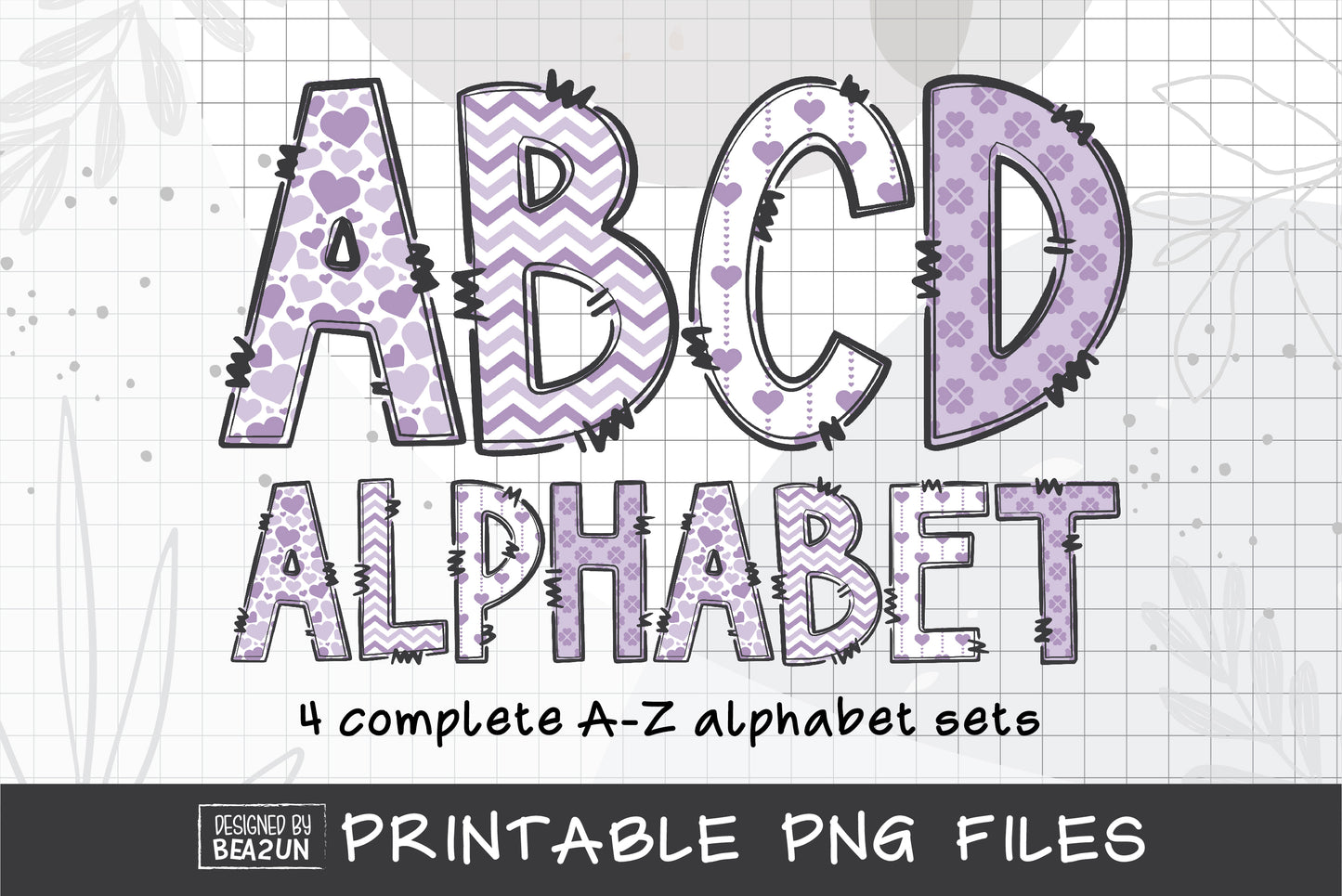 Valentine Alphabet Letters Bundle