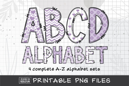 Valentine Alphabet Letters Bundle