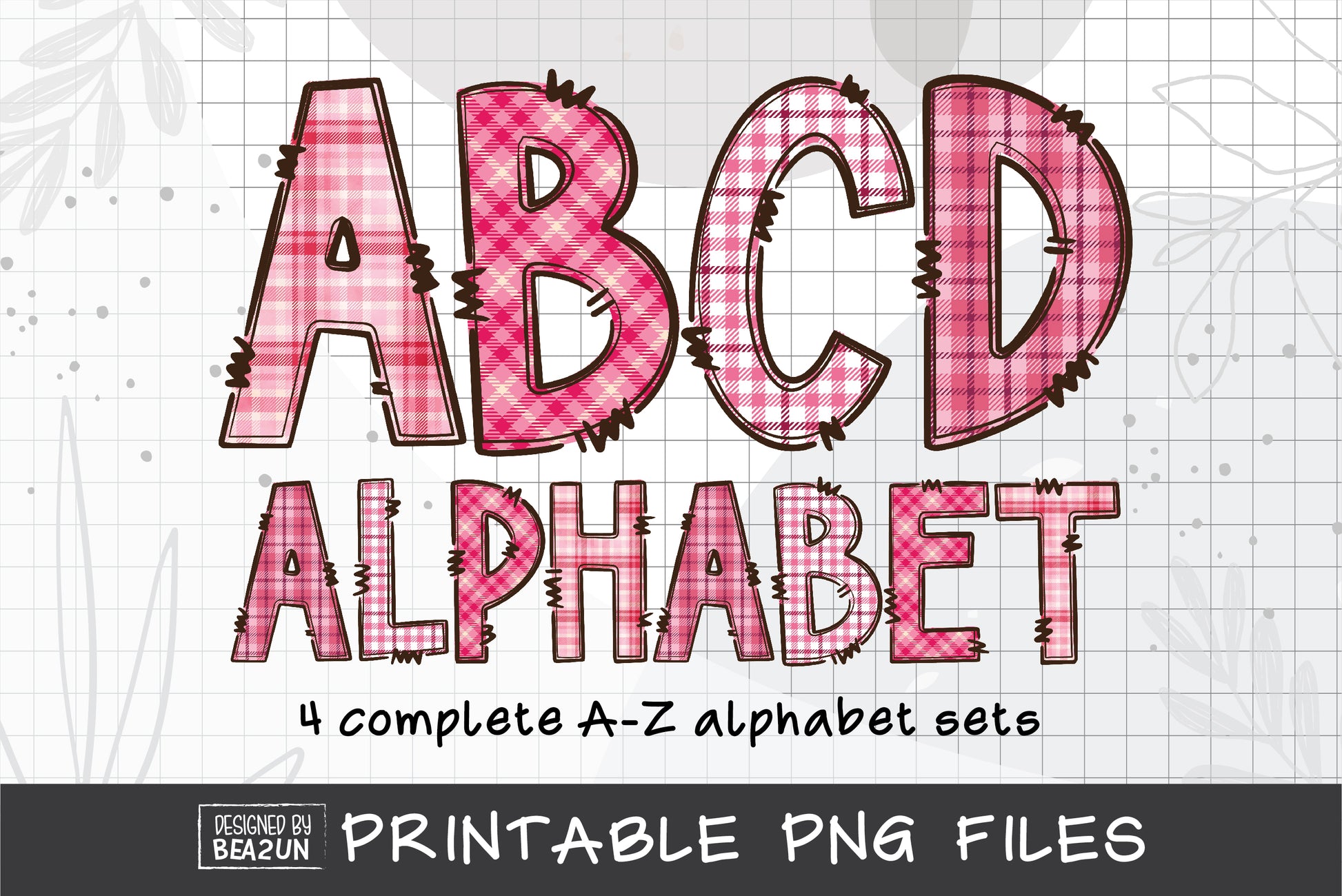 Plaid Alphabet Letters