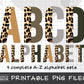 Half Leopard Alphabet PNG Sublimation