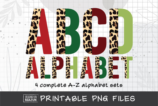 Half Leopard PNG Alphabet