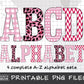 Valentines Alphabet Sublimation